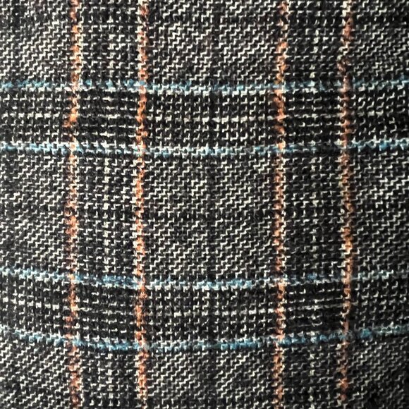 Frank & Eileen Gavin Long Shirt Jacket, Wool, Brown Orange Plaid, XS - Picture 7 of 12